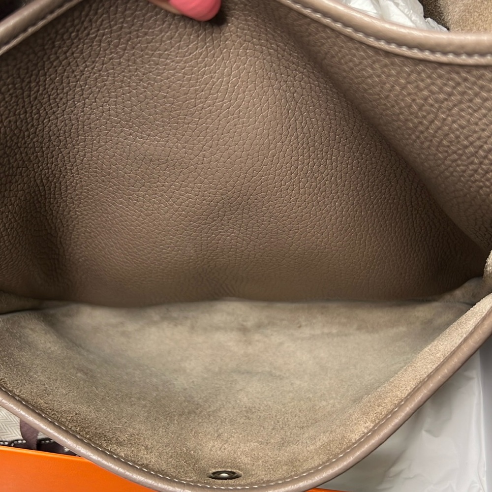 Hermes Evelyn III Shoulder Messenger Bag Taurillon Clemence Etoupe - Picture 10 of 17
